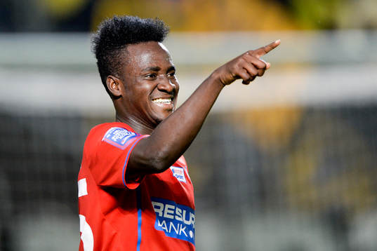 Helsingborgs David Accam jublar