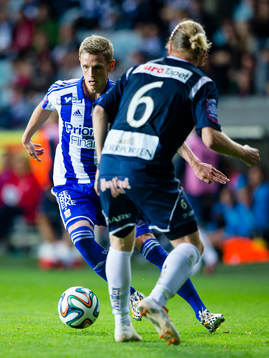 IFK Göteborgs Sören Rieks mot Gefles Jesper Florèn