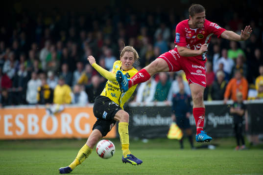 Mjällbys Robin Strömberg och Elfsborgs Anders Svensson