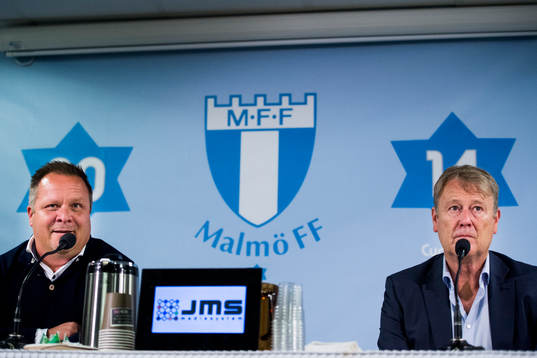 Helsingborgs tränare Roar Hansen och Malmö FFs tränare Åge Hareide