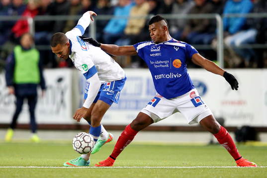 Åtvidabergs Ricardo Santos och Norrköpings Edvard Skagestad