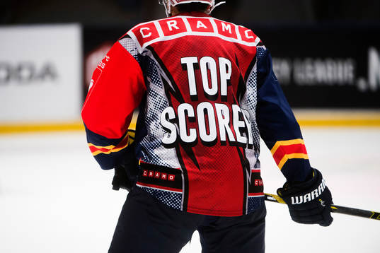 Djurgårdens Alexander Deilert bär en Top Scorer tröja