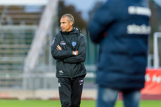 Falkenbergs tränare Henrik Larsson