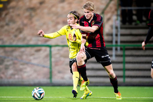 Halmstads Kristinn Steindorsson och Brommapojkarnas Carl Starfelt