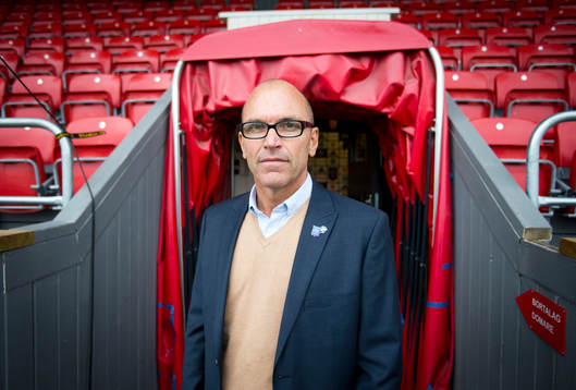 Porträtt på Ljungskiles tränare Tor-Arne Fredheim innan matchen mellan Degerfors och Ljungskile i Superettan den 4 oktober 2014 i Degerfors.