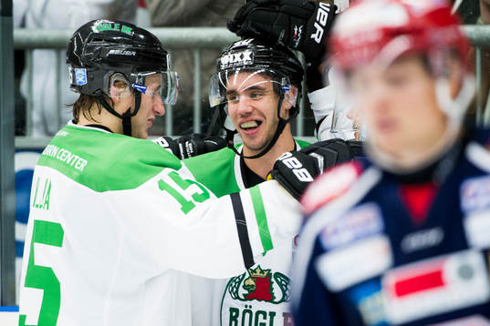 Rögles Jesper Jensen och Jakob Lilja jublar