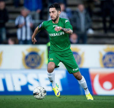  Hammarbys Nahir Besara i matchen i superettan mellan Landskrona och Hammarby i Landskrona 5 oktober 2014.