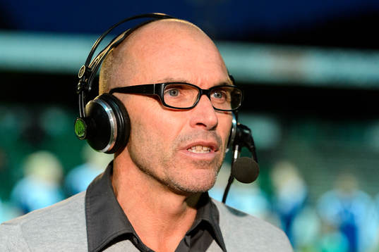 Ljungskiles tränare Tor-Arne Fredheim bli intervjuad