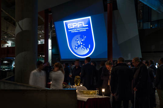 Sammankomst på Vasa museet innan middagen den 23 oktober 2014 i Stockholm som annordnas av Svensk Elitfotboll