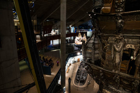 Sammankomst på Vasa museet innan middagen den 23 oktober 2014 i Stockholm som annordnas av Svensk Elitfotboll