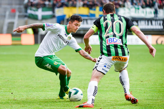 Hammarbys Lars Fuhre och GAIS Kenneth Gustafsson