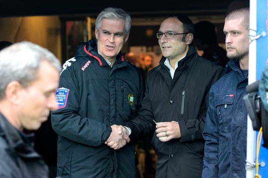 Hammarbys tränare Nanne Bergstrand och GAIS tränare