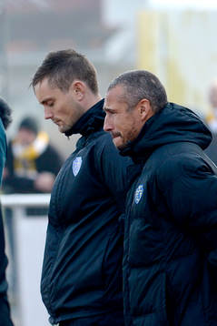 Tyst minut för Klas Ingesson. På bilden Falkenbergs tränare Henrik Larsson innan fotbollsmatchen i Allsvenskan mellan Falkenberg och Mjällby den 1 november 2014 i Falkenberg.