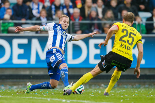 IFK Göteborgs Gustav Engvall och Halmstads Richard Magyar