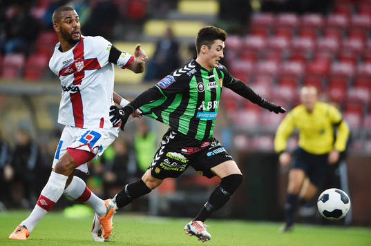 Assyriskas Kyle Konwea och GAIS Petri Zhubi