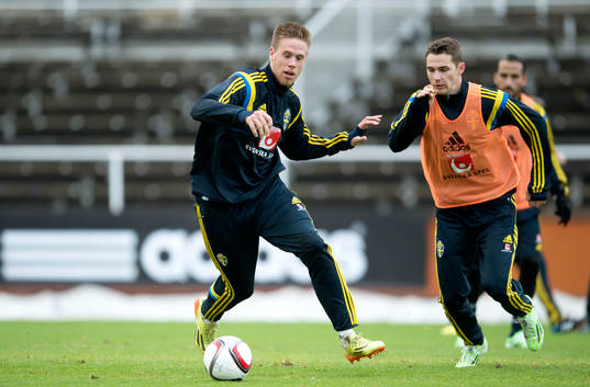 Sveriges Pontus Jansson och Branimir Hrgota