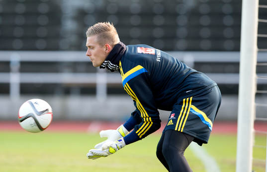 Sveriges målvakt Johan Dahlin 