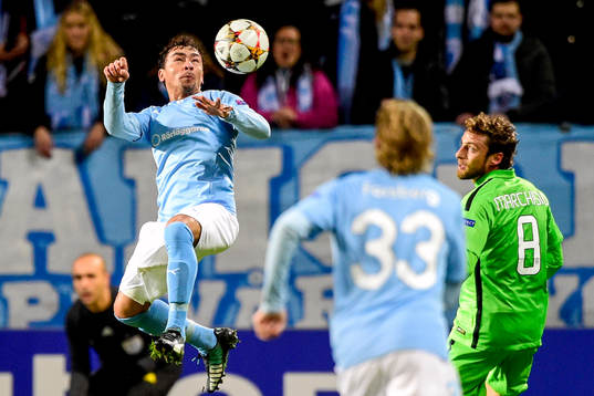 s Ricardo Ferreira Da Silva under fotbollsmatchen i Champions League mellan Malmö FF och Juventus den 26 november 2014 i Malmö. 