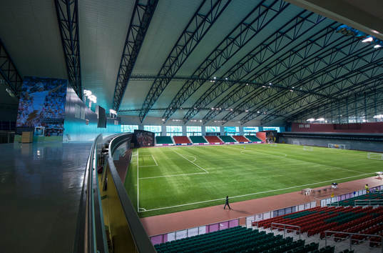 Multisportarenan Aspire Dome den 7 december 2014 i Doha.