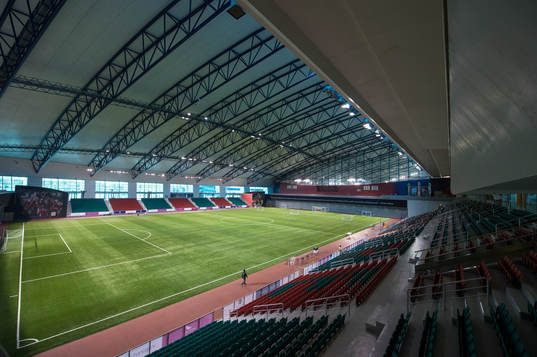Multisportarenan Aspire Dome den 7 december 2014 i Doha.