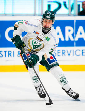 Färjestads Jakub Klepis med pucken