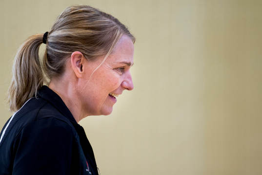 Sveriges förbundskapten Helle Thomsen