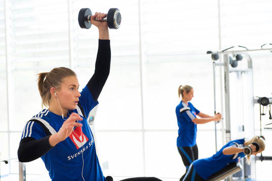 Sveriges Isabelle Gulldén i gymmet