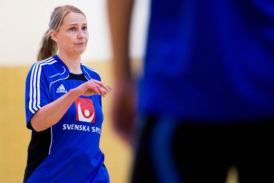 Sveriges förbundskapten Helle Thomsen