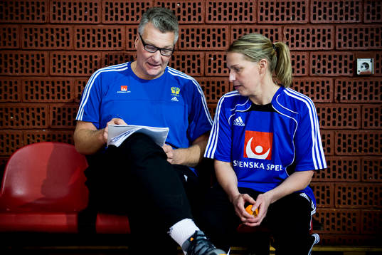 Sveriges förbundskaptener Thomas Sivertsson och Helle