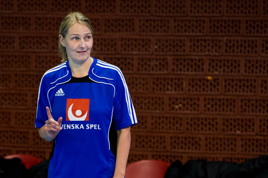 Sveriges förbundskapten Helle Thomsen