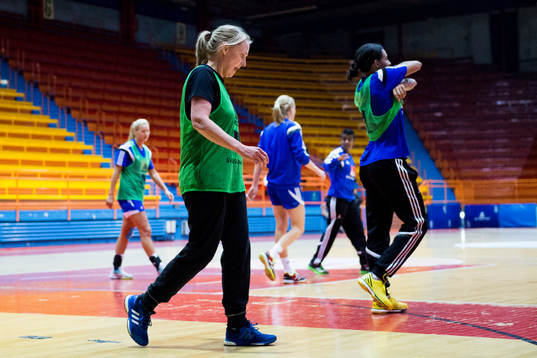 Sveriges förbundskapten Helle Thomsen