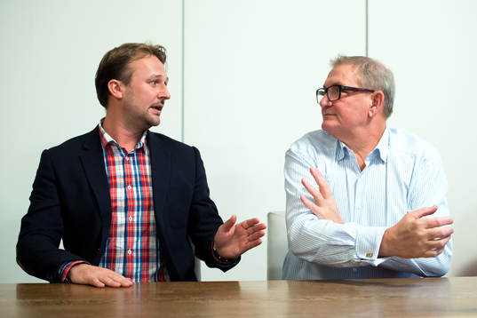 Örgrytes klubbdirektör Pierre Edström och sportchef Kent Carlzon