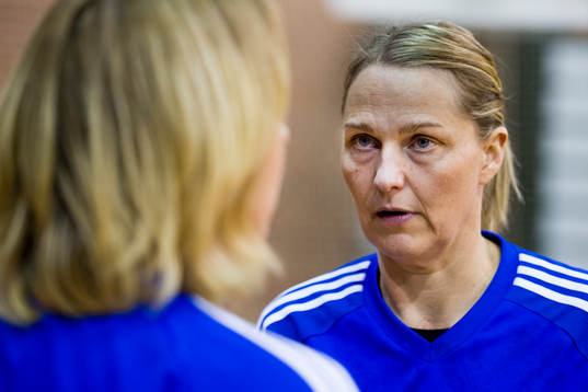 Sveriges förbundskapten Helle Thomsen