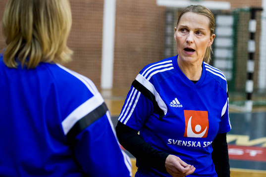 Sveriges förbundskapten Helle Thomsen