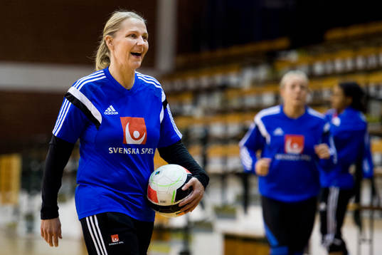 Sveriges förbundskapten Helle Thomsen