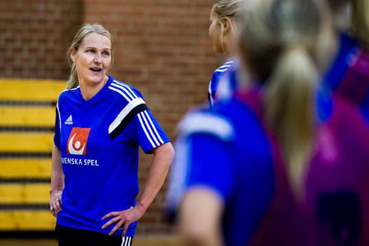 Sveriges förbundskapten Helle Thomsen