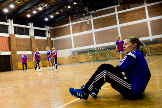 Sveriges förbundskapten Helle Thomsen