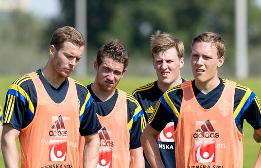 Sveriges Per Karlsson, Marcus Rohdén, Emil Bergström och Ludwig Augustinsson