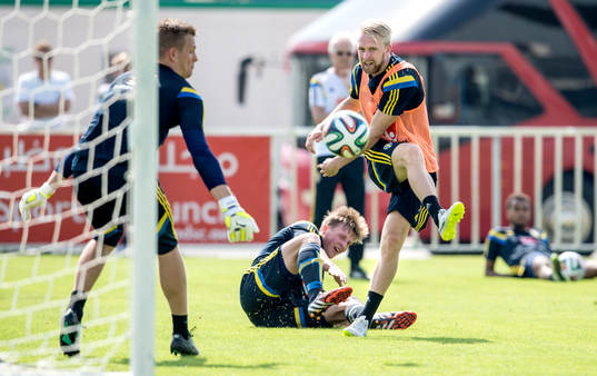 Sveriges Johan Larsson och Emil Bergström