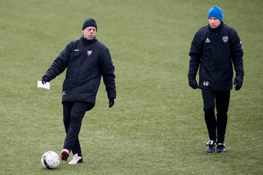 Rosengårds tränare Markus Tilly och assisterande tränare Daniel Nilsson