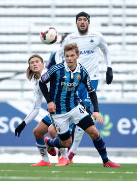 Djurgårdens nyförvärv Jesper Karlström, Norrköpings Arnór Ingvi Traustason och Emir Kujovic
