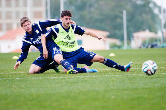 IFK Göteborgs Alexander Leksell och Patrick dos Santos da Cruz