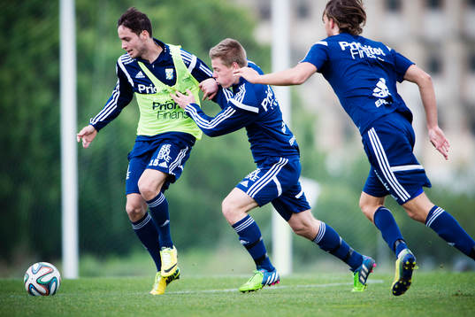  IFK Göteborgs Patrick dos Santos da Cruz och Alexander Leksell