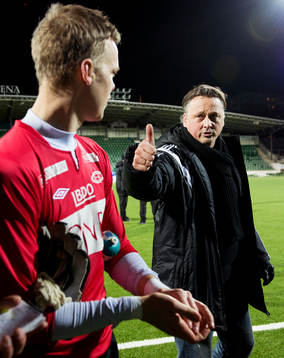 Sundsvalls sportchef Urban Hagblom och Ranheims målvakt