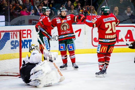 Frölundas Artturi Lehkonen, Mats Rosseli Olsen och Joel