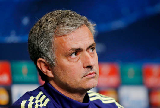  Football - Chelsea Press Conference - Parc des Princes, Paris, France - 16/2/15 Chelsea manager Jose Mourinho during the press conference 