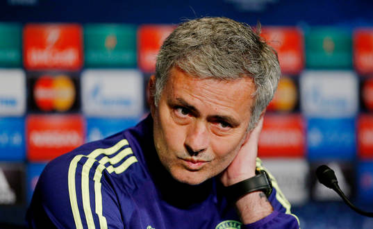  Football - Chelsea Press Conference - Parc des Princes, Paris, France - 16/2/15 Chelsea manager Jose Mourinho during the press conference 