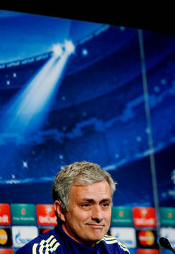  Football - Chelsea Press Conference - Parc des Princes, Paris, France - 16/2/15 Chelsea manager Jose Mourinho during the press conference 