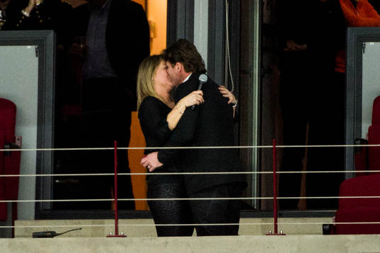 Roger Nordström som fick sin tröja hissad