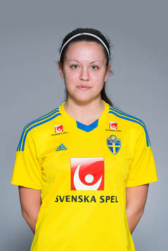 Klara Enberg som spelar i F17/98-landslaget, poserar för ett porträtt den 19 februari 2015 i Stockholm.